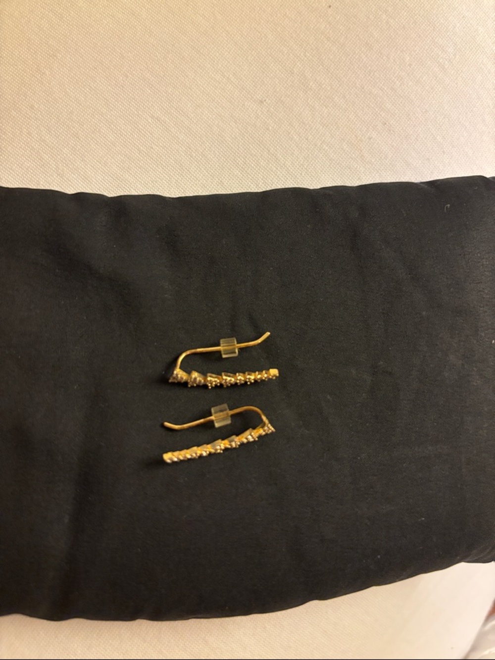 Stella & Dot Gold Triangle Cuff Earrings